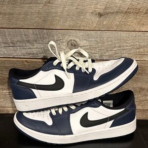 Nike Golf Air Jordan Men's Navy and White Sneakers